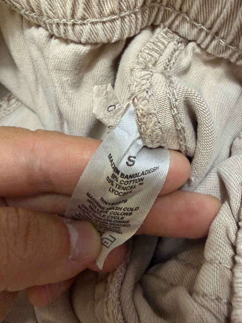 Baggy High-Rise Cinched Cargo Taupe Pants Women’s Size Small - Picture 5 of 9